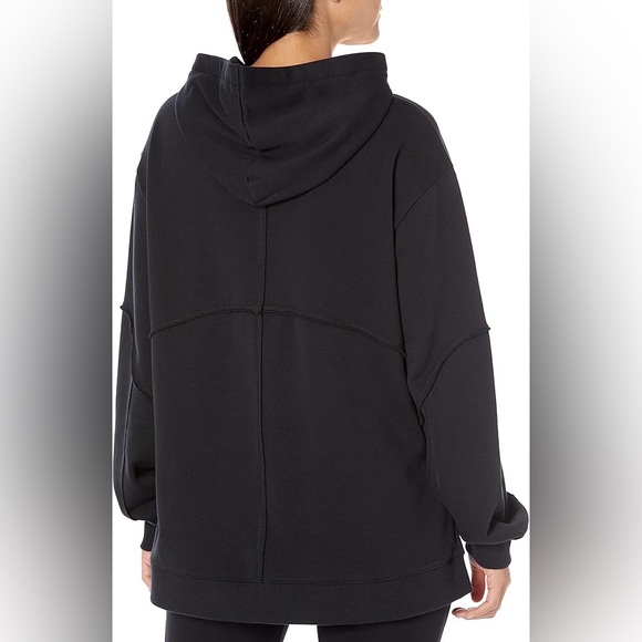 SWEATY BETTY Oversized Drop Shoulder Revive Hoodie Sweatshirt Black 8/M - Picture 2 of 14